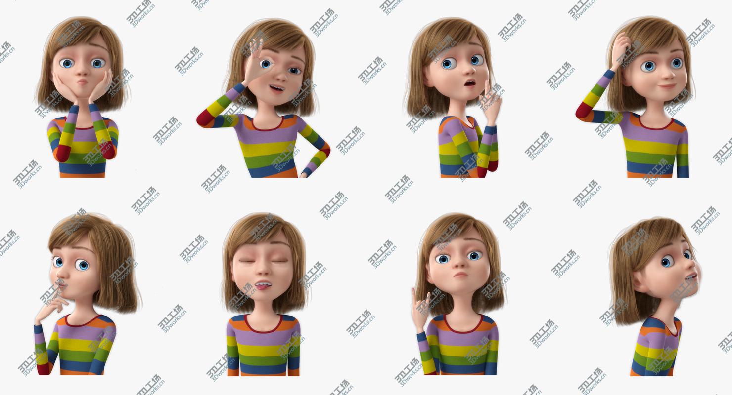 images/goods_img/20210114/3D Cartoon Girl Rigged model/5.jpg